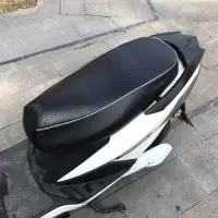 电瓶车坐垫套电动车皮革座套摩托车踏板车座垫 防水夏季防晒透气 小号[50-55CM] 麻布黑色方格[防晒 透气]