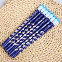 洞洞铅笔小学生无毒三角杆铅笔hb2b铅笔考试一年级幼儿园儿童铅笔 大橡皮头洞洞笔-HB 10支袋装