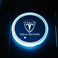 特斯拉Model3/s/x发光水杯垫门槽垫汽车用品内饰改装饰配氛围灯 特斯拉[1个装]