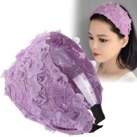 发卡发箍秋冬新款宽边女洗脸带齿防滑遮白发头窟发夹短发碎发发饰 HD-紫罗兰