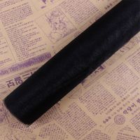 纱幔 黑纱 雪纱 玫瑰花束DIY包装材料 花束包装纱网 鲜花包装纱 黑色4.5米长50厘米宽