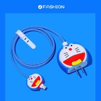 苹果12专用11pro max18w快充手机数据线保护套充电器头缠绕绳20w 20w全包 A梦三件套7#