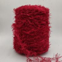 宝宝线中粗手编尾线零头线玩偶线蚕丝蛋白绒厂家清仓处理 毛线画 长毛水貂绒枣红1斤