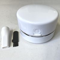 USB充电学生桌面清洁器铅笔屑橡皮渣迷吸尘器 自备电池(经典白色)送二件套