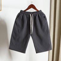 夏季棉麻套装男亚麻短袖t恤潮流休闲半袖唐装汉服中国风男装衣服v 好运灰色 805棉麻灰色短裤 M 建议80-100斤