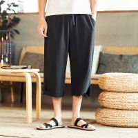 亚麻短袖男T恤2021中国风棉麻上衣潮流刺绣半袖胖子大码潮牌男装 k57黑色1 M 80斤-100斤