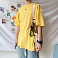 中国风亚麻短袖男士棉麻料上衣服冰丝休闲t恤男装宽松麻布半袖G 1 S