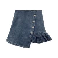 牛仔裙半身裙2021新款裙子夏天ins学生显瘦短裙子炸街下半身百搭 复古蓝 有安全裤 S 80-95斤
