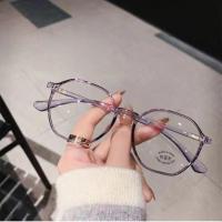 超轻时尚防蓝光放大镜眼镜3倍智能调节看书阅读中老年便携高清 冰晶紫色【3倍智能调节】 防辐射蓝光款【老花眼适用】