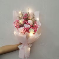 教师节玫瑰康乃馨满天星干花花束送女生520情人节女朋友生日礼物 玫瑰小花束