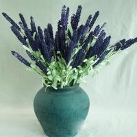 [亏1000支]12头普罗旺斯薰衣草泡沫粒家居仿真花 假花拍摄道具 深紫 1支