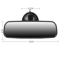 汽车车内后视镜吸盘倒车盲区辅助镜驾驶室化妆镜教练车反光倒车镜 [超清升级款]大号黑色(超强吸力)