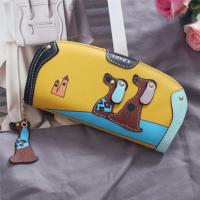新款女士钱包长款卡通小狗手拿包韩版多功能小清新零钱包拉链钱夹 黄色[收藏店铺优先发货送礼品]