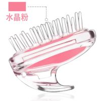 按摩洗头刷子痒痒挠抓痒洗澡神器头部按摩器洗发梳子经络刷 粉色 1个