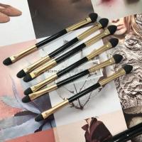 双头海绵眼影棒/刷 晕染棒 水滴海绵粉扑刷 眼部遮瑕化妆刷工具 6支黑色-约11cm 其它材质