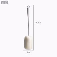 洗杯刷子家用多功能清洁刷洗奶瓶刷子神器长柄杯刷水杯海绵刷软毛 白色[1个装-加长加硬手柄]