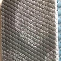 沙发垫布料厂家直销意大利绒3D压花夹棉防滑布料 灰意大利绒1乘2.7米宽 多拍不裁开