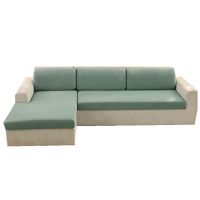 特价沙发坐垫套抱枕靠枕套罩加厚贵妃单双人组合沙发套全包万能套 豆绿厚玉米绒 抱枕套【长40宽40】