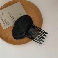 头发顶垫高增高蓬发器海绵发根垫刘海颅顶蓬松神器垫夹子隐贴头饰 黑色前发垫 1个装