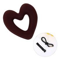 盘发神器 心形盘发器丸子头盘发器造型器蓬松花苞头海绵发饰头饰 黑色心形1个+一字发夹5个+发绳1个