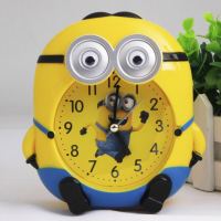 闹钟学生可爱钟表儿童创意简约时钟韩版卧室床头静音大声夜光台钟 8377可爱