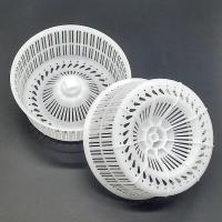 旋转拖把桶脱水篮网配件不锈钢筐花篮脱甩水网甩干沥水篮子驱动轴 四棱塑料篮