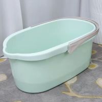 好太太拖把桶储水桶长方形洗车提水桶加厚手提塑料桶家用清洗桶 北欧绿[加厚]