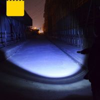 手电筒强光可充电超亮远射狼牙棒户外家用强光车载应急LED 够硬狼牙棒强光手电 金色