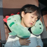 车载睡觉神器枕头儿童抱枕后排安全带护肩套靠枕车内睡枕汽车用品 多功能U型枕-恐龙