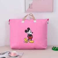 卡通幼儿园学生被子加厚无纺布收纳袋装棉被装衣物搬家旅行行李袋 粉色米老鼠 小号40*50