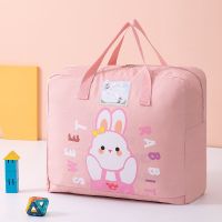 幼儿园被子收纳袋防潮特大号装棉被的袋子家用整理衣服打包行李袋 粉色呆萌兔[薄款] 小号:长45*宽19*高39cm
