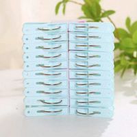 10只装被子夹子大号防风夹衣服棉被晾晒夹衣架塑料凉衣夹强力被夹 便万家品牌 小号蓝色 18个