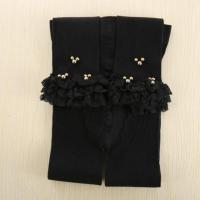 [两条装]女童打底裤春秋儿童裤子蕾丝花边裤子潮外穿长裤 黑色一条装 S码(90cm-105cm)