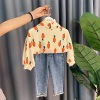 女童小雏菊牛仔裤2021新款春装宝宝裤子儿童婴儿洋气外穿女孩长裤 蓝色 80 可开裆