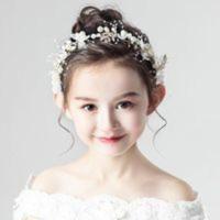 儿童头花饰品女童花环头饰小女孩花朵公主森女系韩国花童发饰演出 儿童头花饰品女童花环头饰小女孩花朵公主森女系韩国花童发饰演