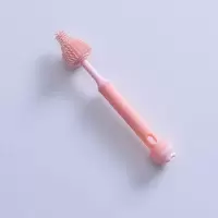 硅胶奶瓶刷婴儿奶嘴刷奶瓶刷组合洗奶瓶刷子吸管奶嘴清洗清洁套装 粉色奶嘴刷