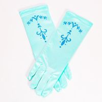 冰雪奇缘小公主手套儿童手套爱莎公主苏菲亚公主安娜公主手套饰品 新款天蓝色一双【3-10岁】