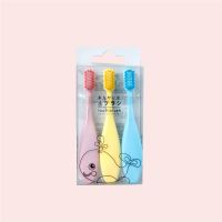 儿童软毛牙刷套装换牙期宝宝牙刷1-2-3岁儿童硅胶牙刷6岁以上[8月29日发完] 2至6岁大肚子3支[体验装]