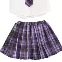 女童jk制服正版套装新款春秋女孩校服儿童日系学院风百褶裙两件套 格子百褶裙[没有衬衫] 110 建议身高105厘米