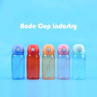 儿童卡通鹿角吸管水杯男女学生便携塑料杯韩版可爱防摔防漏冷水壶 特惠款(无图案无鹿角颜色随机发) 吸管杯