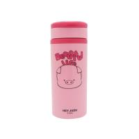 (破损包赔) 大容量玻璃杯便携防摔耐高温茶具带茶漏双层塑玻杯茶 400ml 提绳款红色