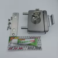 玻璃门锁中央玻璃锁单双门免开孔方型不锈钢玻璃门锁单门双开门锁 不锈钢方型单玻璃门锁外开