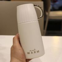 商务车载保温杯ins简约可爱小清新学生水杯子便携文艺防漏随手杯 简欧白220ml 6193