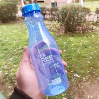 ins益力杯可爱超萌清新水杯女学生创意水瓶韩国简约个性塑料杯子 特价蓝色汽水瓶500ML 单个水杯