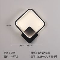 北欧现代简约LED壁灯床头灯客厅楼梯走廊过道灯三色变光梅花鹿 白光 圆形 白色款