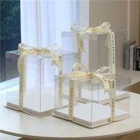 蛋糕盒透明4寸6寸8寸10寸12寸14寸蛋糕盒子包装单层双层加高特高 4寸单层五套