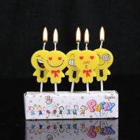 儿童宝宝周岁生日蜡烛创意派对浪漫卡通数字蜡烛蛋糕烘焙装饰用品 香槟色 饼干人