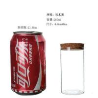 无铅密封罐 透明茶叶罐玻璃瓶 储物罐 花茶罐 菠萝罐 软木塞糖果 (木塞)6.5*8CM