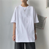 阴晴圆缺 中国风短袖T恤韩版宽松潮流上bf情侣装日系文艺男士短袖 T00 纯白 优质版 S 60-80斤