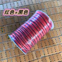 双色旗袍包边条滚边带免烫缎面镶边斜边仿真丝衣服布料多颜色可选 红色+黑色 一件5米